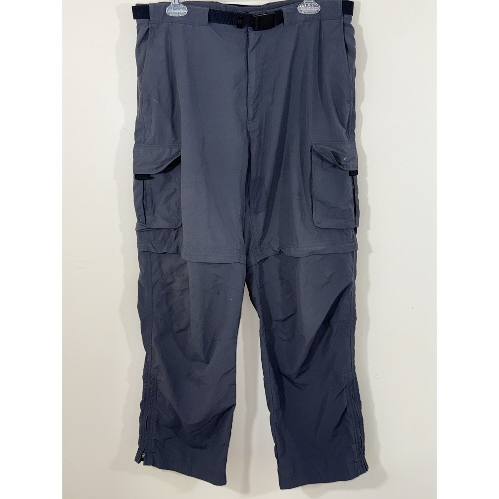 Eastern Mountain Sports EMS Pants Men's 34-29 Gray Convertible Cargo Hiking